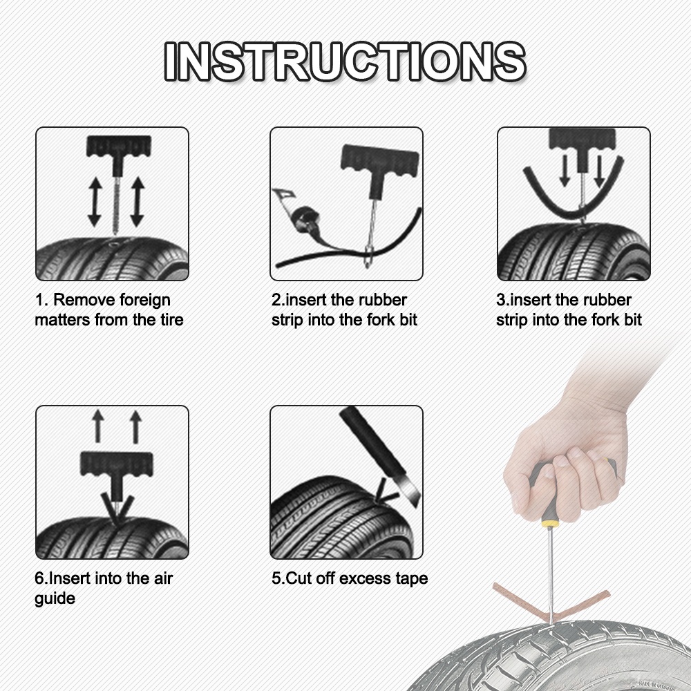 Bộ Dụng Cụ Sửa Chữa Lốp Xe Hơi / Xe Đạp Tiện Dụng