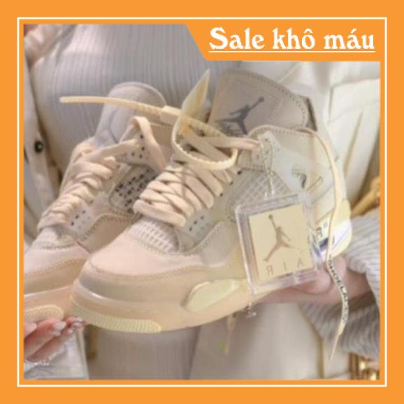 Giày air jordan 4 retro off white kem , Giày sneaker JD4 màu kem siêu hot mới nhất | BigBuy360 - bigbuy360.vn