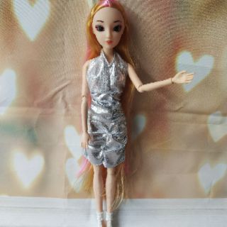 Búp bê khớp 30cm mắt ngọc và tóc dài