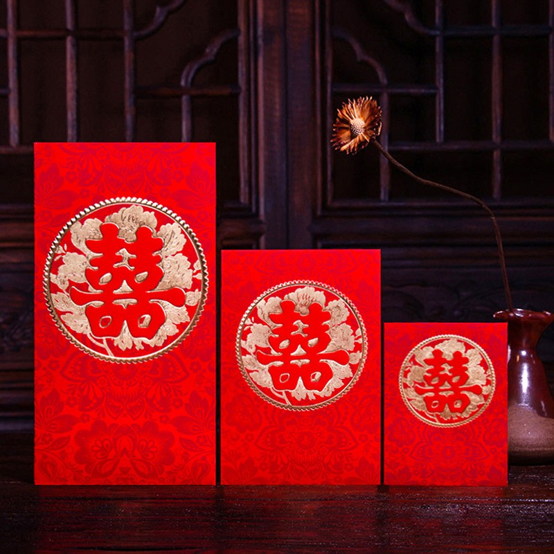 Phong bao lì xì cưới chữ Hỷ To 2023