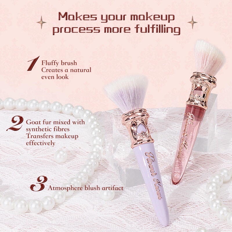 Cọ đánh phấn phủ má hồng Flower knows flowerknows Stippling brush rococo strawberry collection siêu xinh