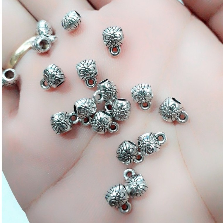 nguyên vật liệu charm ổng xỏ có móc treo 23k / 50gram [ sỉ phụ kiện , nguyên liệu handmade ]