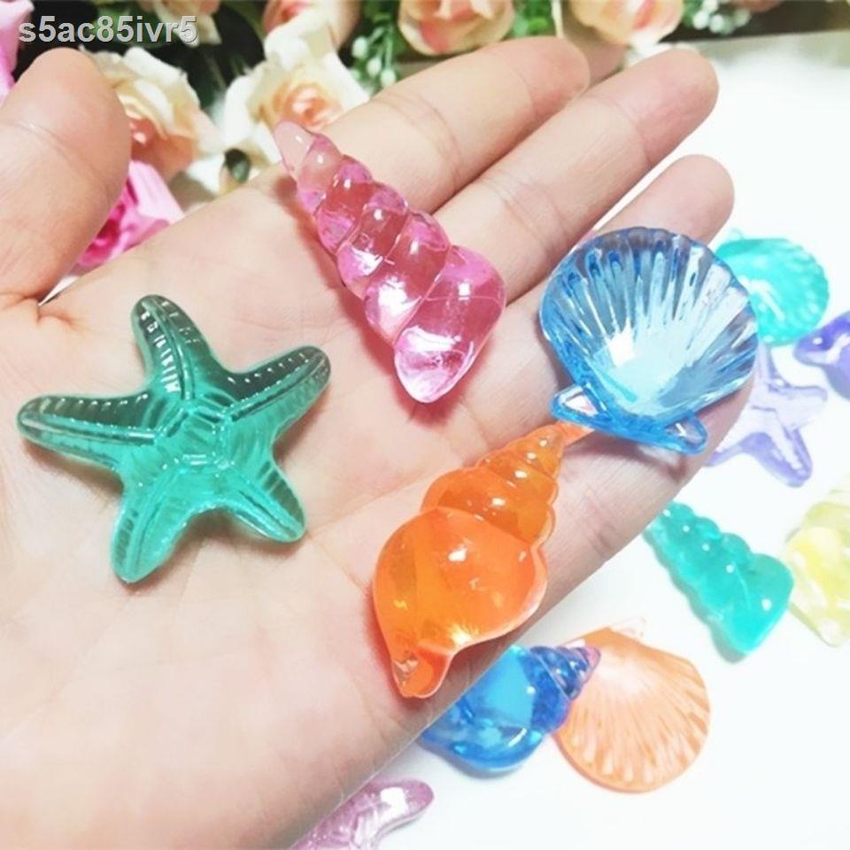 ◑Đồ chơi đá quý cho trẻ em, sinh vật biển, vỏ sò, ốc xà cừ, sao quả cầu pha lê acrylic, trò gia đình,