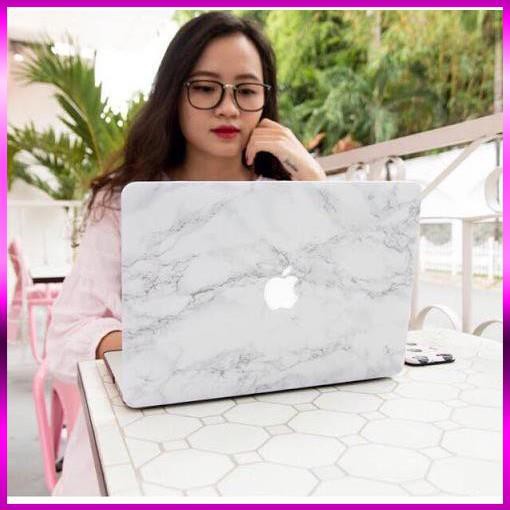 [Hỏa Tốc - Nhanh - Tiết Kiệm] Ốp in hình vân đá trắng cho Macbook