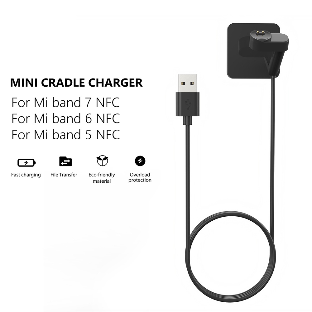 Dây Cáp Sạc USB Cho Đồng Hồ Thông Minh Xiaomi Mi Band 7 6 5 NFC