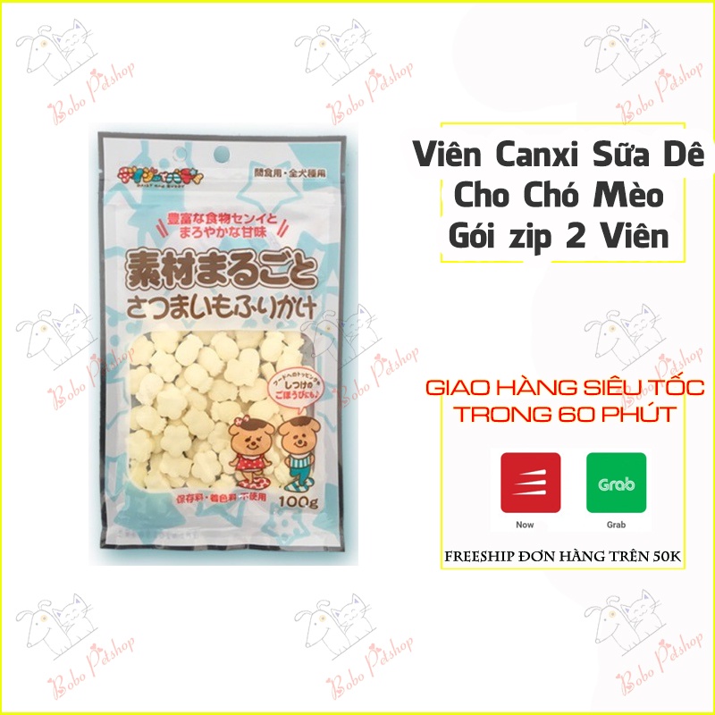 Set 2 Viên Canxi Sữa Dê Thơm Miệng Sach Răng Tăng Canxi Thay Bánh Thưởng - Bobo Pet Shop Hà Nội