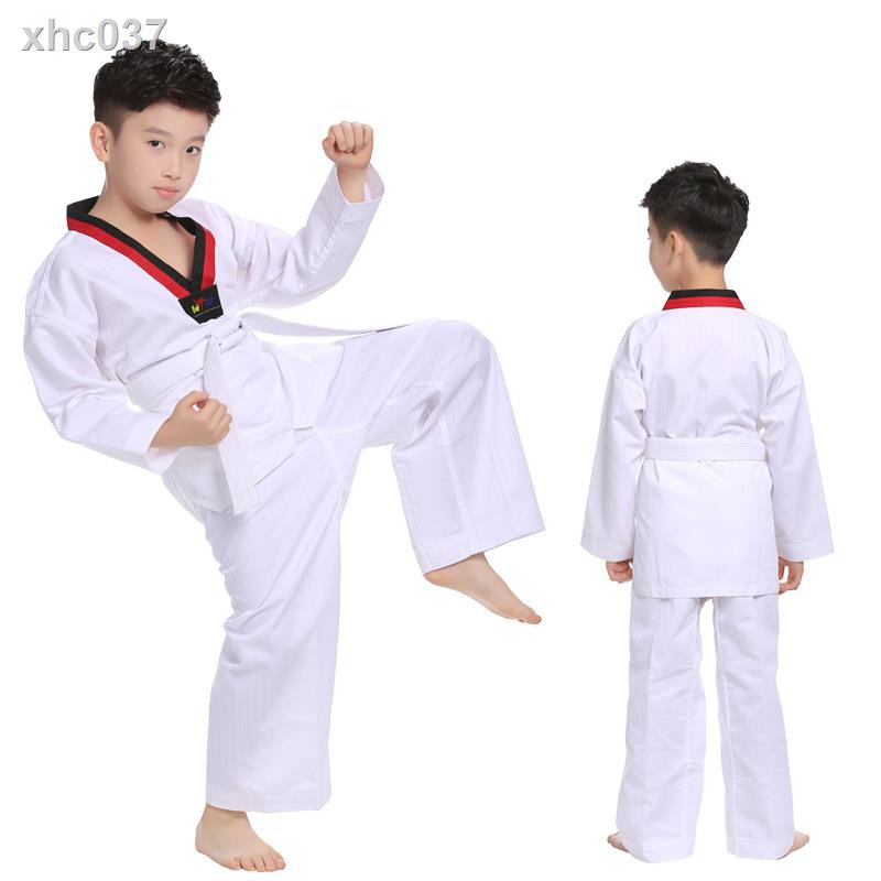 Đồng Phục Tập Võ Taekwondo Chất Liệu Cotton Dành Cho Trẻ Em Và Người Lớn