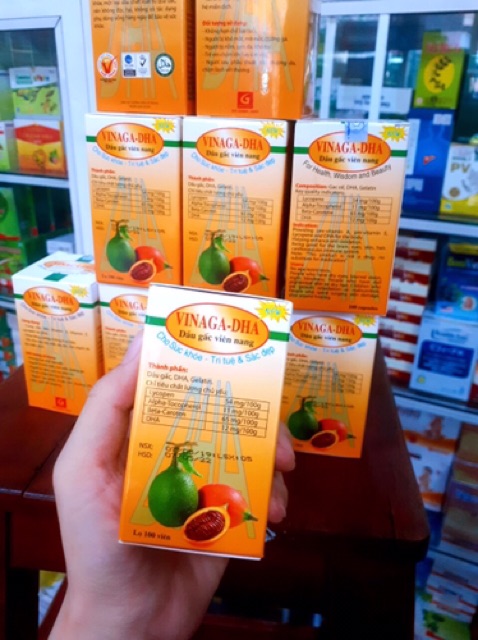 Dầu gấc Vinaga DHA - Sáng mắt, đẹp da, chống oxy hóa. Giúp trẻ ăn ngon, chóng lớn (Hộp 100 viên nang) | BigBuy360 - bigbuy360.vn