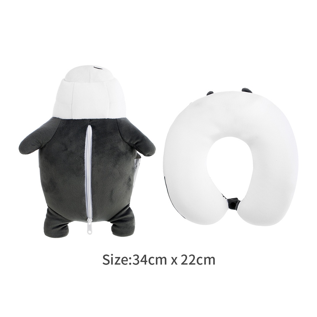 [Mã LIFEMALL153 giảm 15% đơn 99K] Gối Kê Bông Chữ U 2 in 1 We Bare Bears (Panda) Miniso