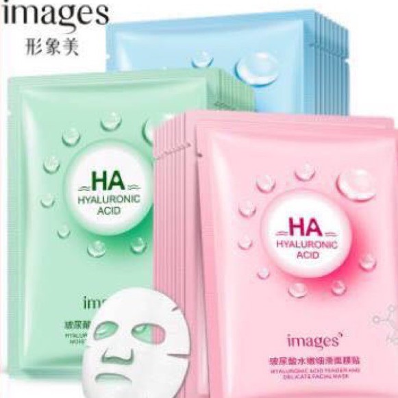 Combo 10 miếng mặt nạ HA Images HYALURONIC ACID FACIAL MASK