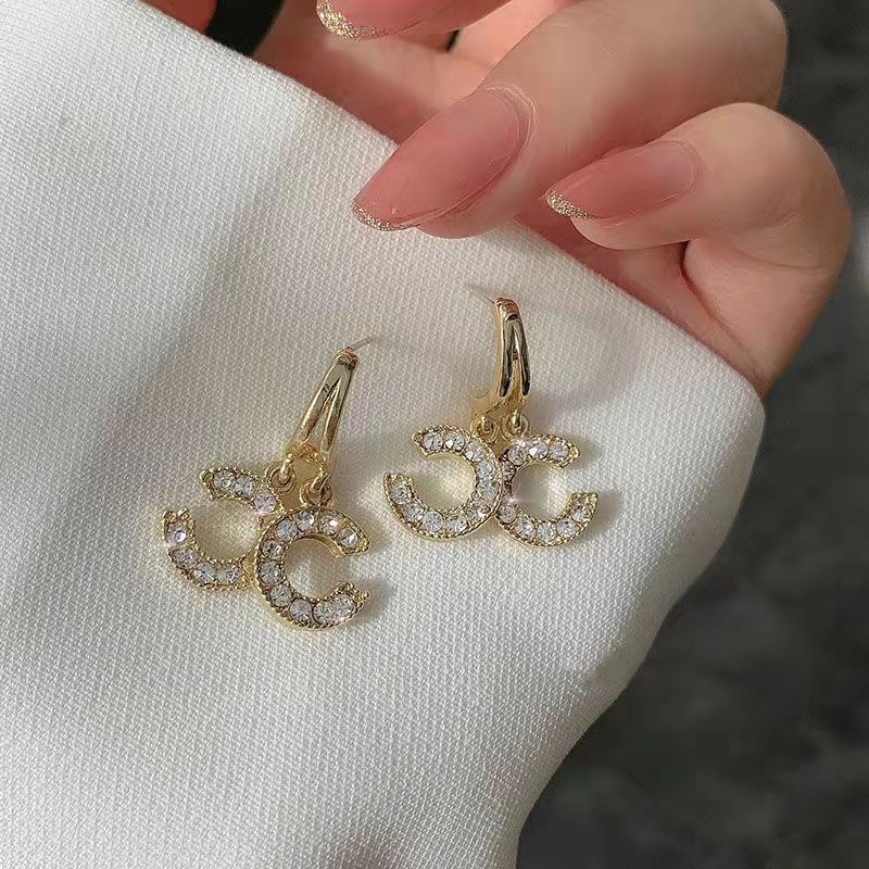 Bông Tai Chữ C Bằng Bạc 925 Thời Trang Cho Nữ