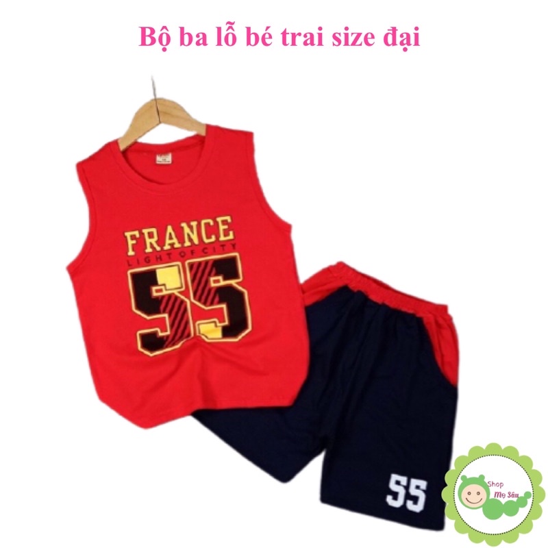 {18-35kg} Bộ sát nách bé trai size đại chất cotton 100% min đẹp