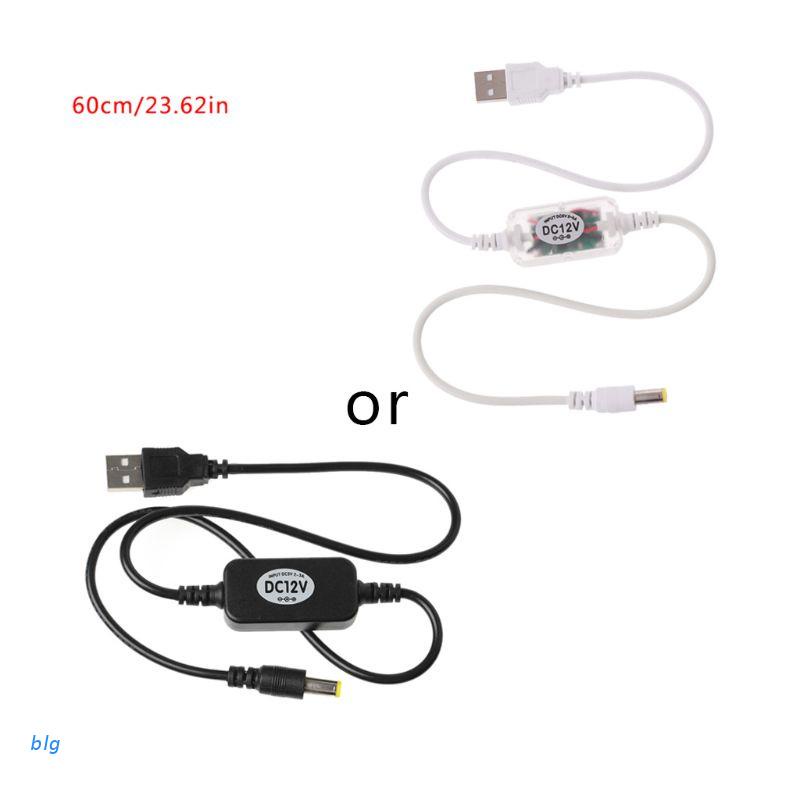 Dây Cáp Tăng Áp Blg Usb 5v Sang Dc 12v 5.5x2.1mm Cho Bộ Định Tuyến Đèn Led
