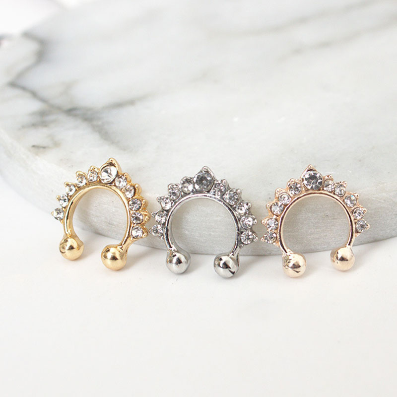 Khuyên mũi đính đá tinh xảo thời trang sành điệu