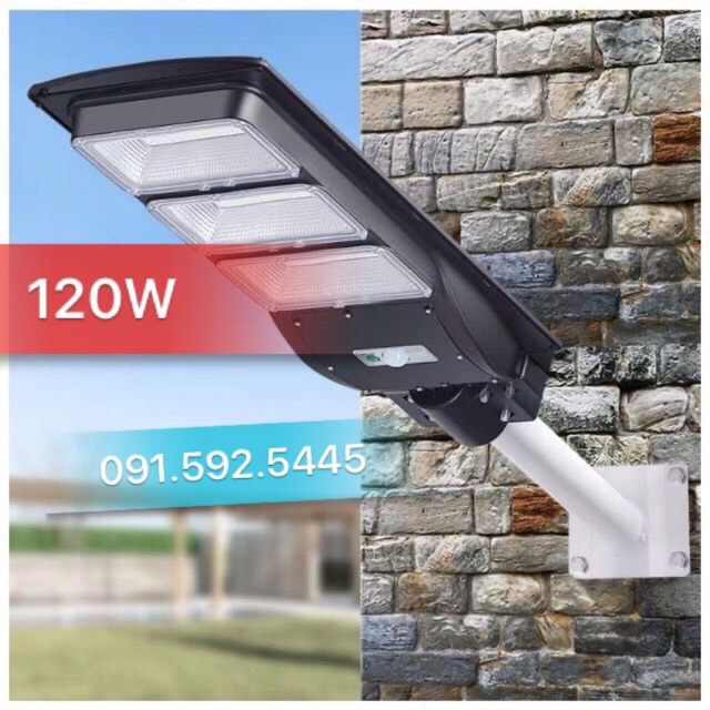 Đèn Led Năng Lượng Mặt Trời 120W., 240w Sáng Liên Tục, Đèn Ngoài Trời (Đã gồm Cần Trụ và Remote). Bảo hành 24 tháng