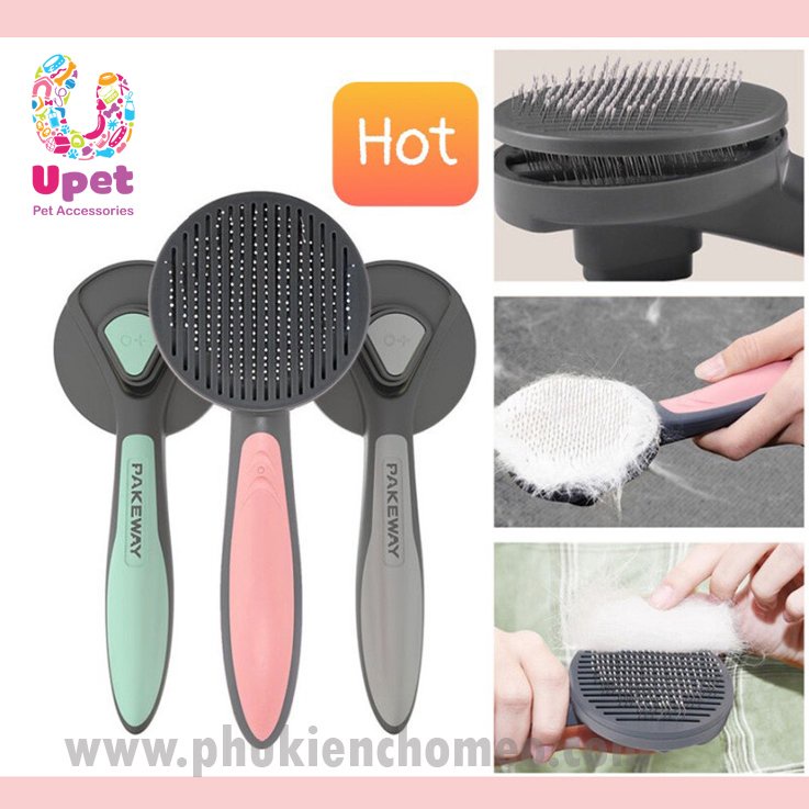 Lược chải lông/ Đẩy lông chó mèo T9 PAKEWAY, Lược đẩy lông và massage thú cưng