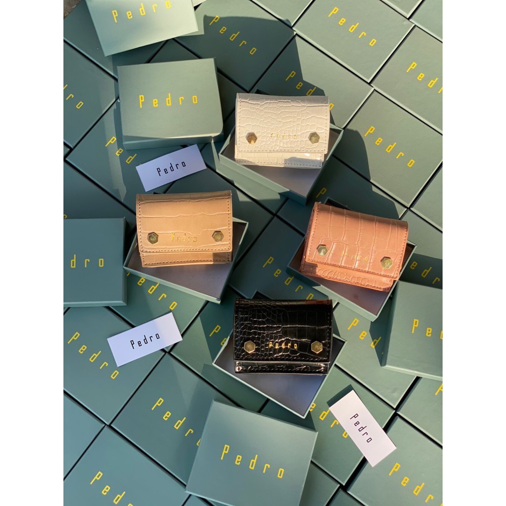 ❤️ Ví Pedro mini fullbox ❤️ CÓ BÁN LẺ HỘP CLUTCH NỮ MINI ĐỰNG TIỀN PHỤ KIỆN PHỐI NÚT ĐẸP MỚI LẠ