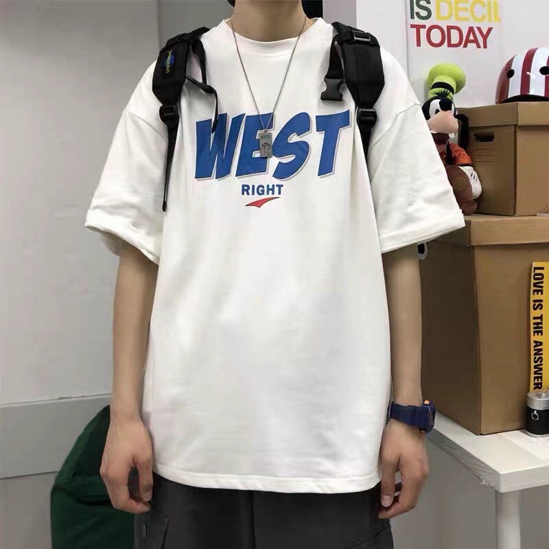 Áo Thun Unisex Form Rộng Tay Lỡ In Chữ Phong Cách Mẫu Mới Chuẩn Form  - ĐĂNG QUANG CLOTHER