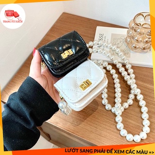Túi đeo chéo nữ túi mini khóa xoay dây ngọc cực hot ttx100