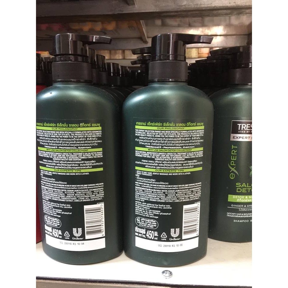 Dầu gội Tresemme Detox cho tóc bóng khỏe chuẩn salon 450ml - Thailand