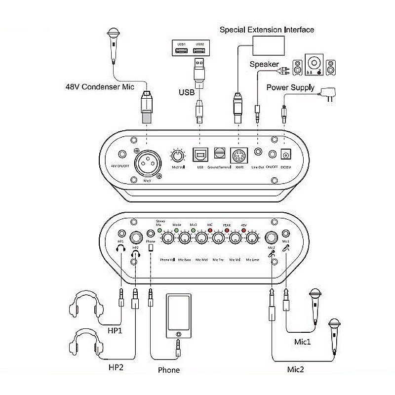 Soundcard XOX KS105 thu âm và hát Karaoke Online Điều chỉnh âm thanh TV