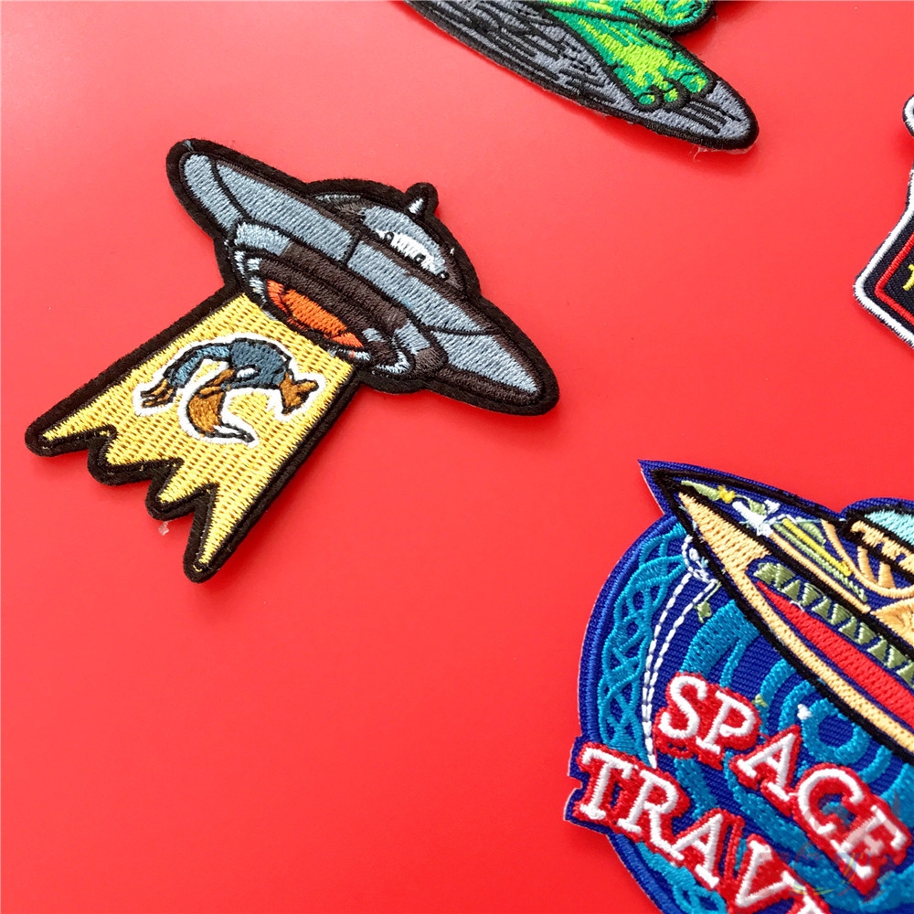 Miếng dán ủi họa tiết người ngoài hành tinh và UFO DIY