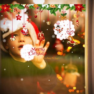 Decal dán tường , dán kính dây thả trang trí NOEL - GIÁNG SINH