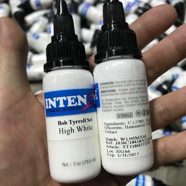 Mực xăm hình trắng  chính hãng hàng có sẵn