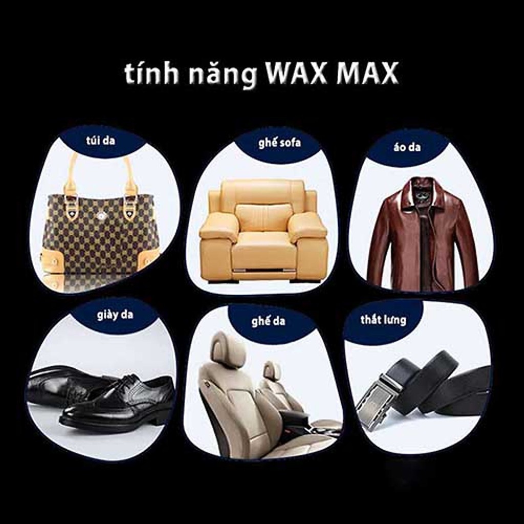 Xịt bóng nội thất ô tô và các loại da Wax Max 500ml, làm mới nội thất đồ da, gỗ, cao su, nhựa ô tô nhà cửa