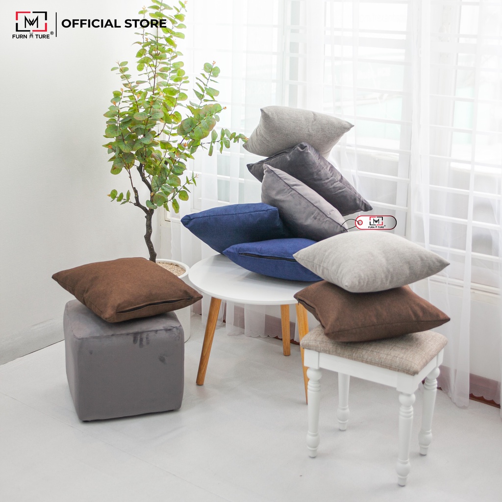 Gối trang trí sofa tone màu đơn giản thương hiệu MW FURNITURE