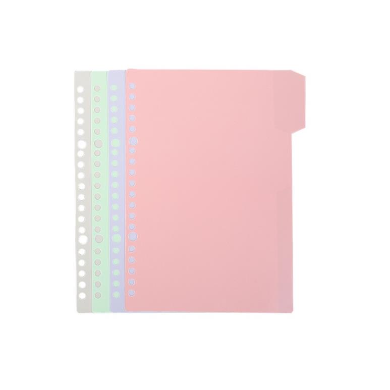 Sổ còng A5 MILASO bìa sổ còng binder 20 lỗ nhiều màu kèm phụ kiện ngăn trang, giấy, lõi còng SN-001383