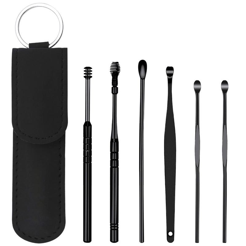 Set 6 Dụng Cụ Lấy Ráy Tai Bằng Thép Không Gỉ Hình Xoắn Ốc