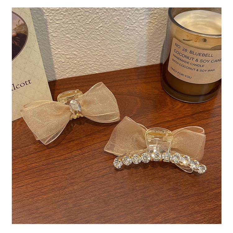 Kẹp Tóc Đính Đá Hình Nơ Xinh Xắn Dành Cho Nữ