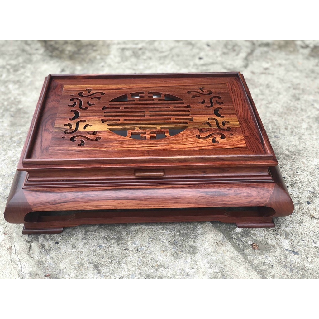 Khay trà chân cong phòng khách chữ nhật 47x37 cao 15cm