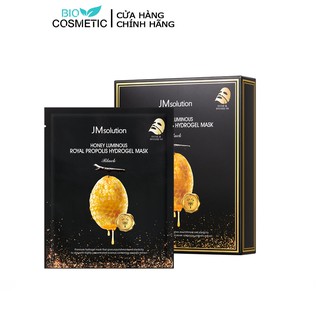 Mặt nạ thạch JMSolution Honey Luminous Royal Propolis Hydrogel Mask Black keo ong chúa, chống lão hóa 30ml