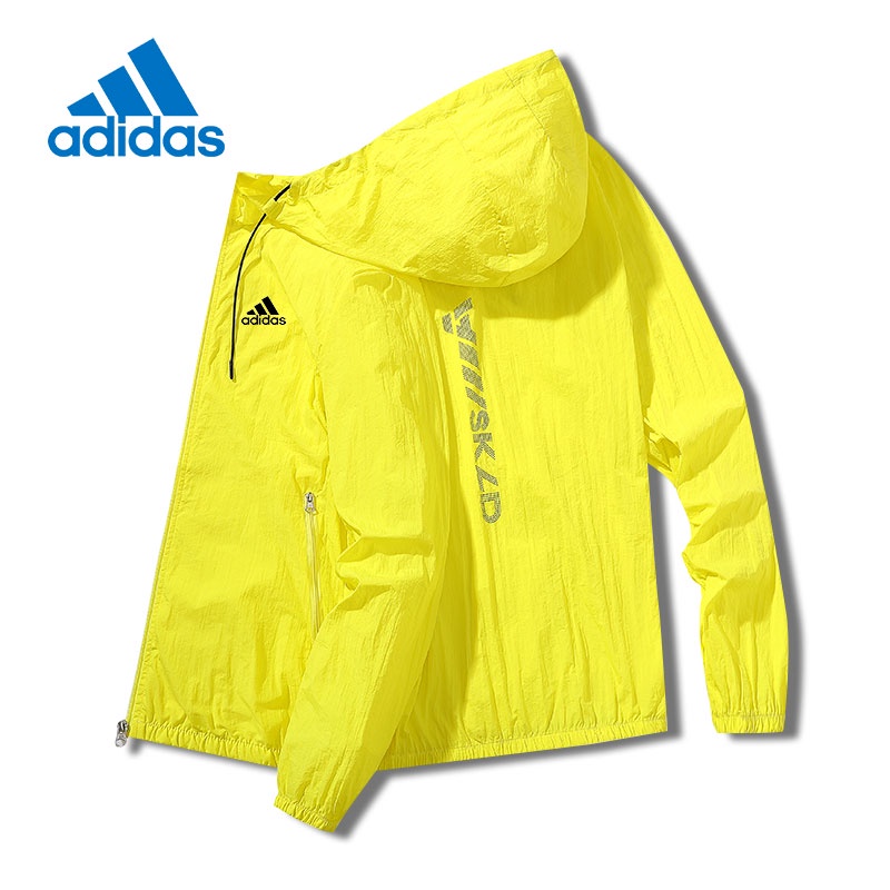 Adidas Áo Khoác Chống Nắng/Tia UV Nhanh Khô Thoáng Khí Có Túi Khóa Kéo Thời Trang Mùa Hè Cho Nam Và Nữ