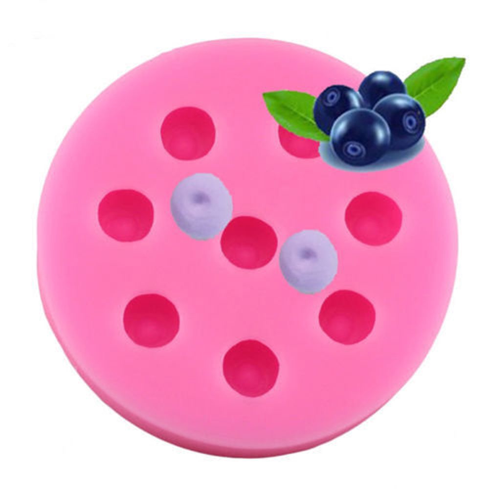 Khuôn Silicone Làm Bánh Tạo Hình Quả Dâu / Việt Quất 3D Độc Đáo Tiện Dụng