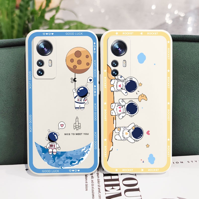 Ốp Điện Thoại Hình Phi Hành Gia Mặt Trăng Cho Xiaomi Mi 12 12X 12S 11 Pro Lite Ultra 11Lite