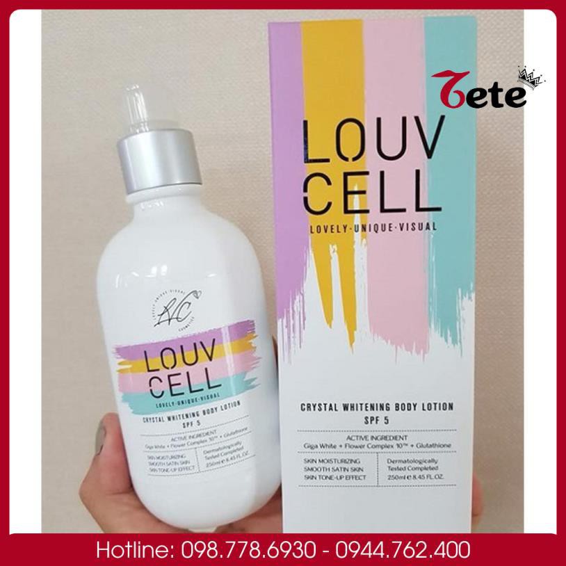 Kem LOUV CELL, Kem Body Dưỡng Trắng Da Louv Cell Hàn Quốc 120 ML-250 ML