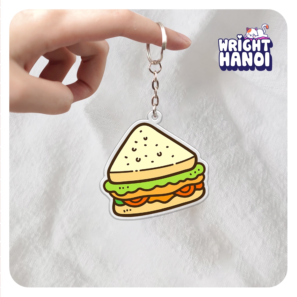 Móc khóa bánh tam giác ngon lành dễ thương cho bạn bè, người yêu