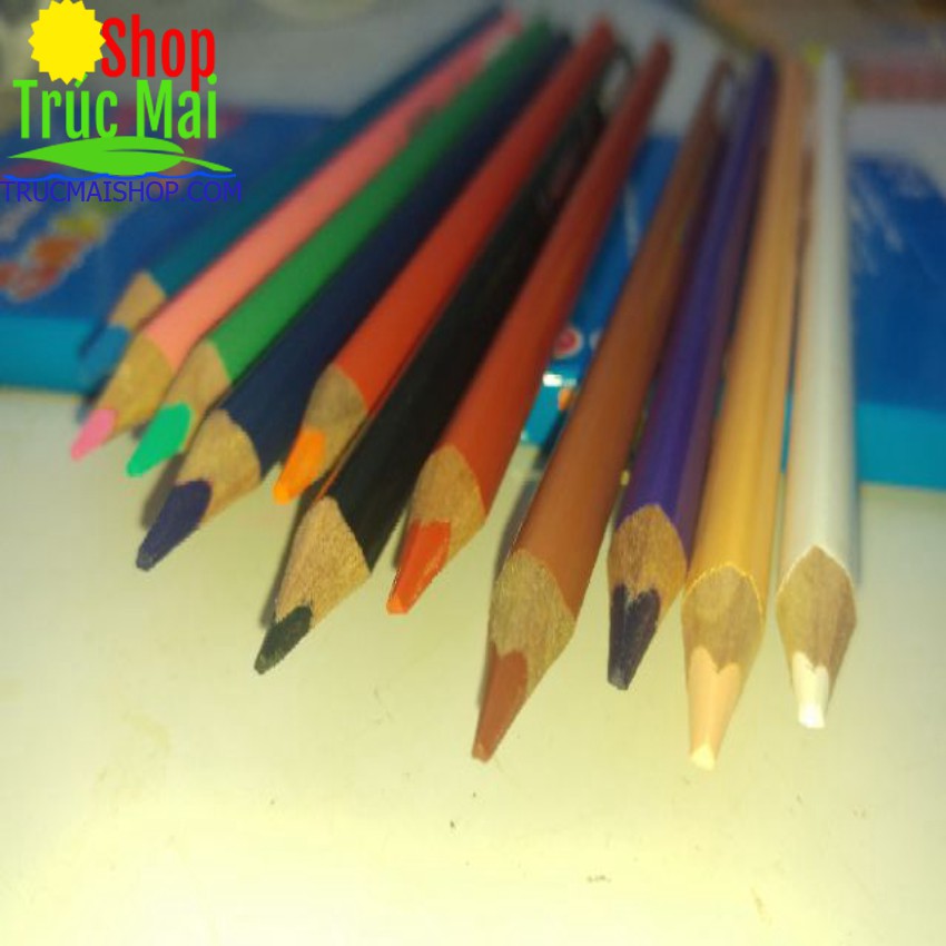 Hộp 12 bút chì màu gỗ
