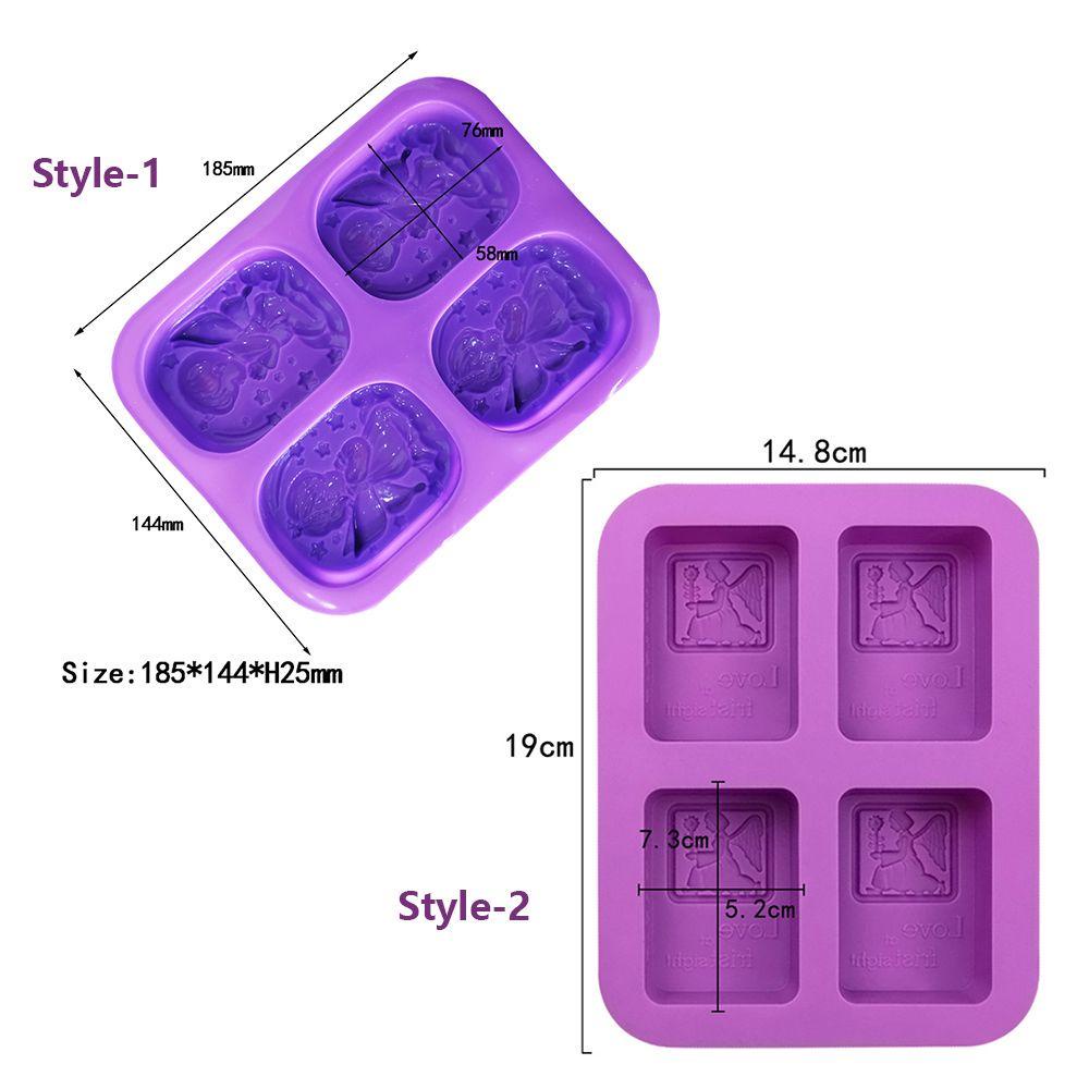 WTTLE Khuôn Silicone Làm Xà Phòng 4 / 6 Ngăn Hình Bông Tuyết