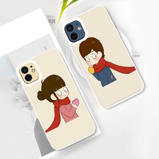 Ốp iphone Boy Girl khăn đỏ viền vuông iPhone 6/6plus/6s/6splus/7/7plus/8/8plus/x/xs/xr/xsmax/11/12/13/pro/max