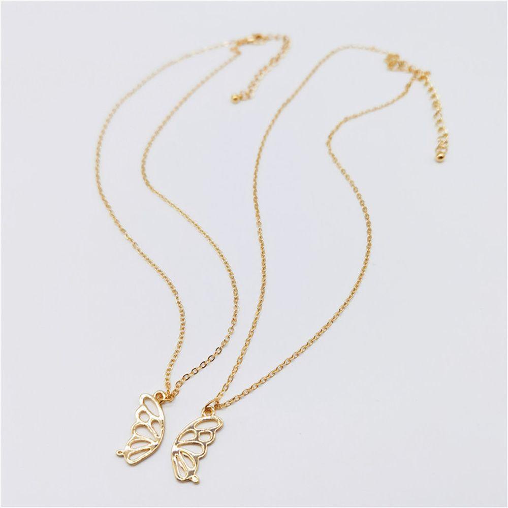 Set 1 Vòng cổ Tình Bạn Mặt Ghép Hình Trái Tim / Chữ Best Friend Thời Trang