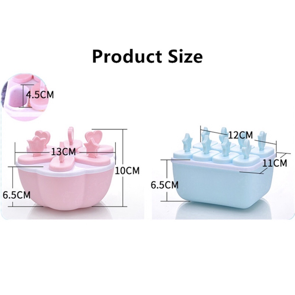 Khuôn làm kem 8 que lúa mạch - Dùng được nhiều lần - Tiện dụng