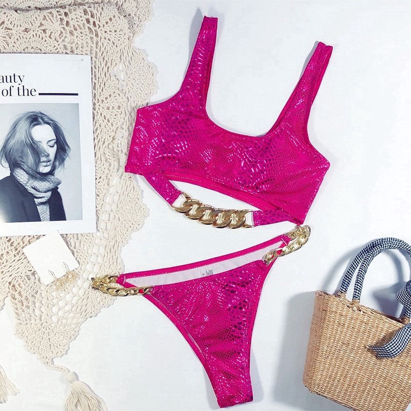Bộ đồ tắm bikini 2 mảnh họa tiết da rắn gợi cảm