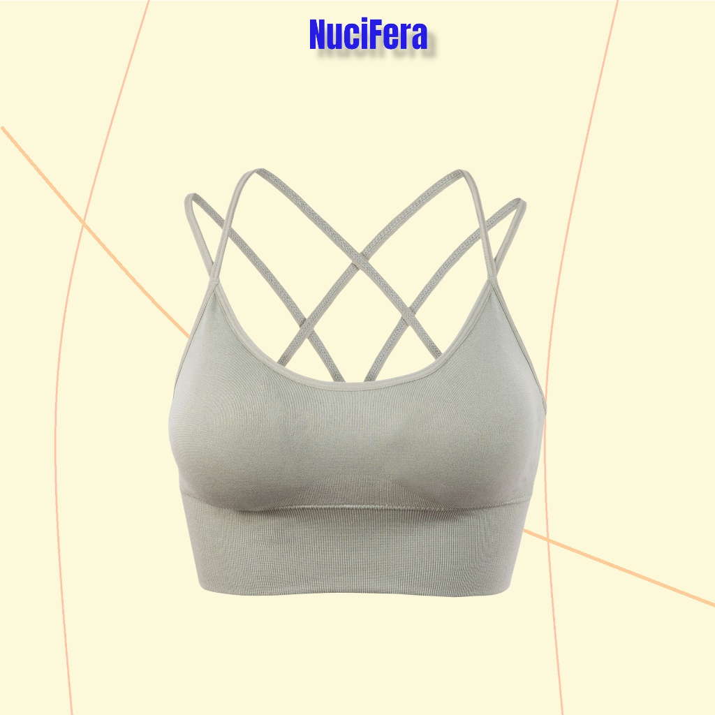 Áo ngực thể thao dây mảnh BR36_NuciFera tập Gym Yoga chạy bộ phom ôm ngực dáng đẹp