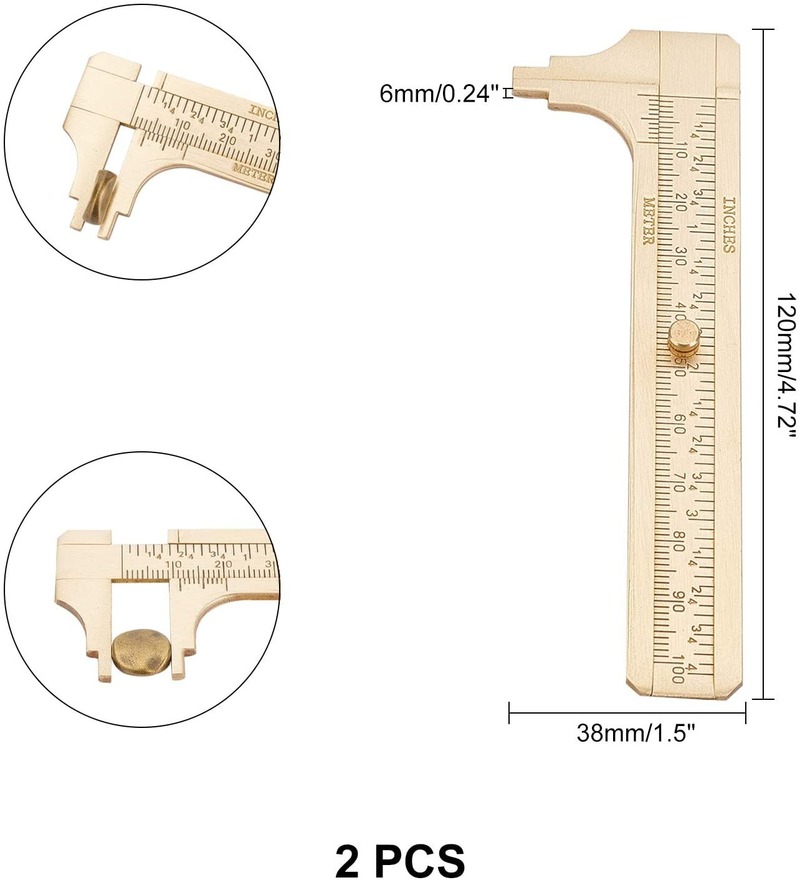 Set 2 thước kẹp mini 100mm 4inch dùng đo kiểm tra trang sức