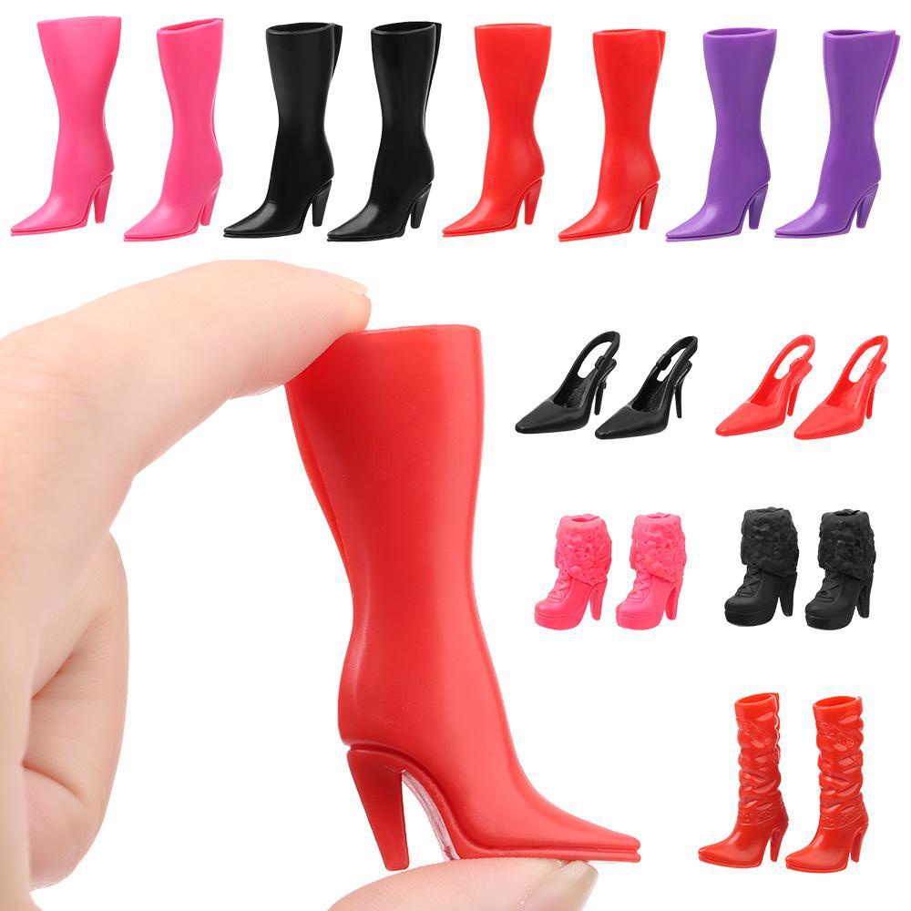 CLEVER 1 Đôi Giày Bốt Cao Tỷ Lệ 1 / 6 Cho Búp Bê Nữ 12 Kiểu Tùy Chọn