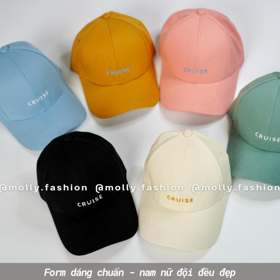 Mũ lưỡi trai Unisex  Nón kết Ulzzang thêu CRUISE chất kaki cao cấp nam nữ Molly Fashion – NK09